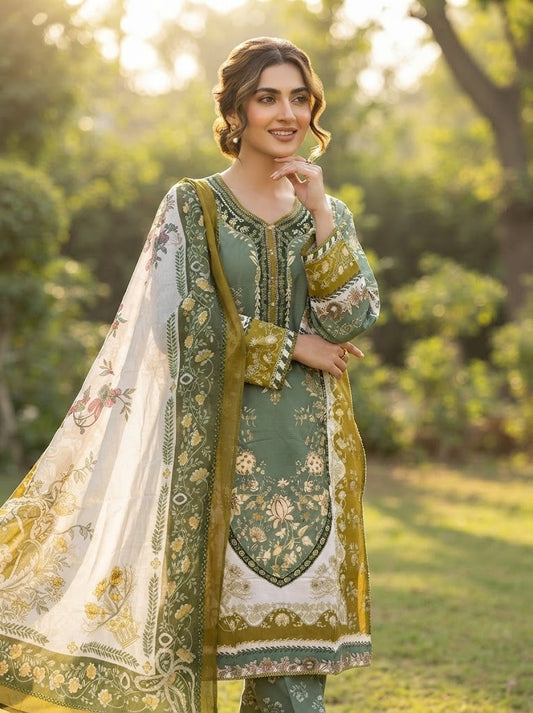HT 307 - Premium Lawn Suit for Women | Soft & Elegant Summer Collection | Andaaz Boutique