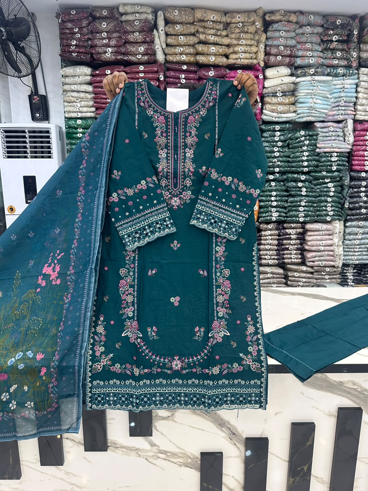 HT 313 - Women's Cotton Lawn  Suit | Premium Summer Wear | Andaaz Boutique