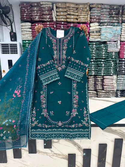 HT 313 - Women's Cotton Lawn  Suit | Premium Summer Wear | Andaaz Boutique