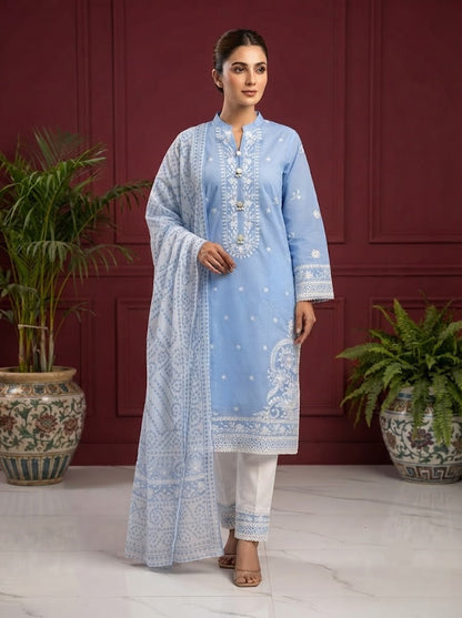 HT 309 - Cotton Lawn Dress for Women | 3 Piece Summer Suit | Andaaz Boutique