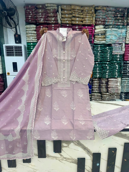 HT 314 -  Cotton Lawn 3 Piece Dress | Elegant Summer Collection | Andaaz Boutique