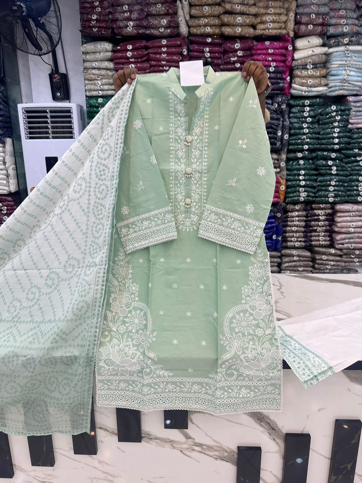 HT 309 - Cotton Lawn Dress for Women | 3 Piece Summer Suit | Andaaz Boutique
