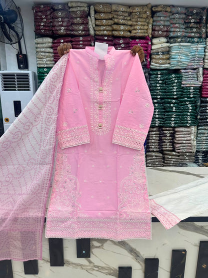 HT 309 - Cotton Lawn Dress for Women | 3 Piece Summer Suit | Andaaz Boutique