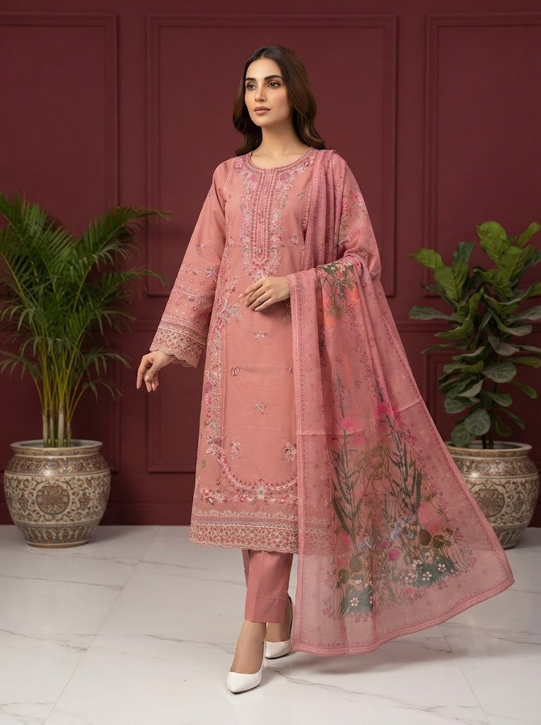 HT 313 - Women's Cotton Lawn  Suit | Premium Summer Wear | Andaaz Boutique
