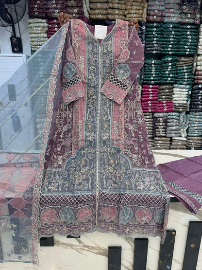 HN 143 - Luxury Party Wear 3 Piece Suit for Women | Andaaz Boutique Pakistan