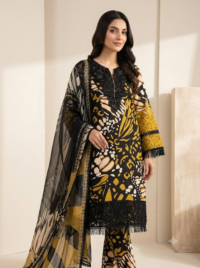 TN 54 - 3 Piece Cotton Lawn Stuff Pakistani Dress