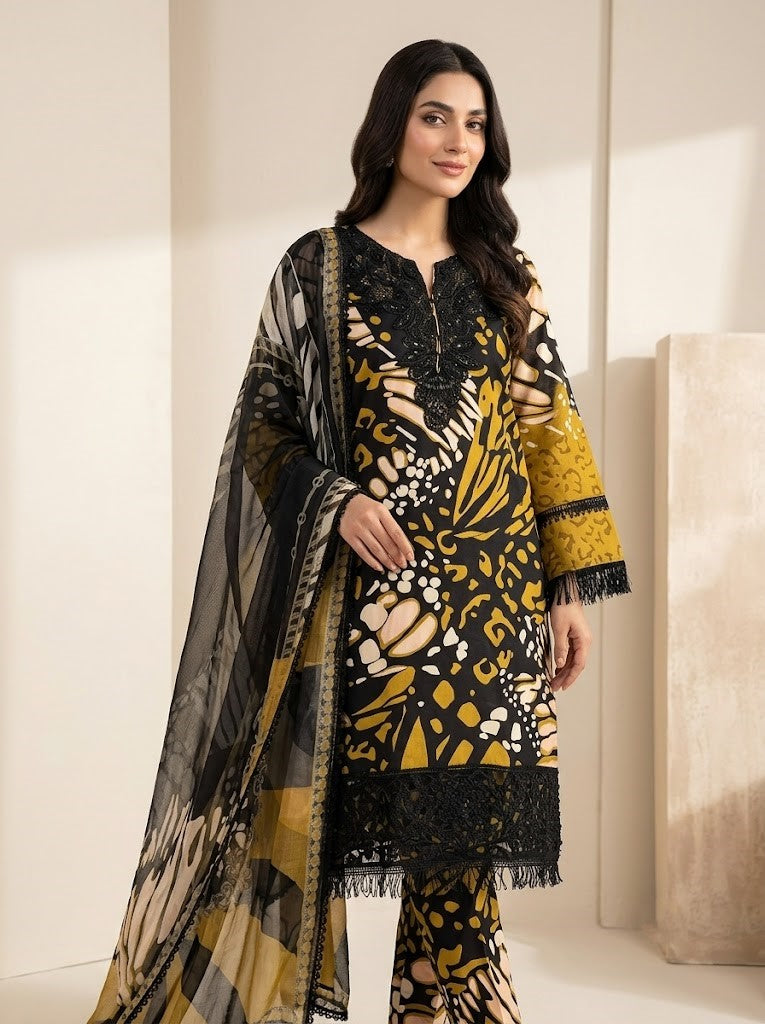 TN 54 - 3 Piece Cotton Lawn Stuff Pakistani Dress