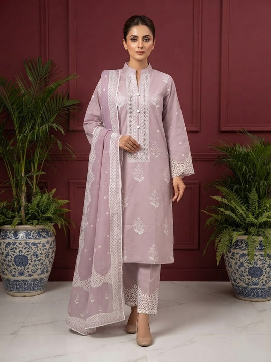 HT 314 -  Cotton Lawn 3 Piece Dress | Elegant Summer Collection | Andaaz Boutique