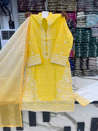 HT 309 - Cotton Lawn Dress for Women | 3 Piece Summer Suit | Andaaz Boutique