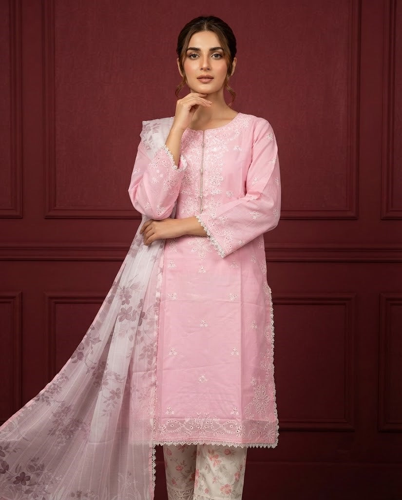 HT 308 -  Cotton Lawn 3 Piece Suit for Women | Summer Collection | Andaaz Boutique