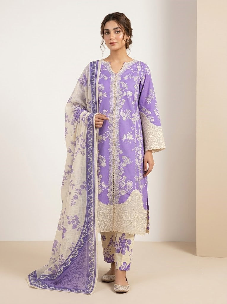 FM 128 - Beautiful  3 Piece Suit – Women Summer Collection