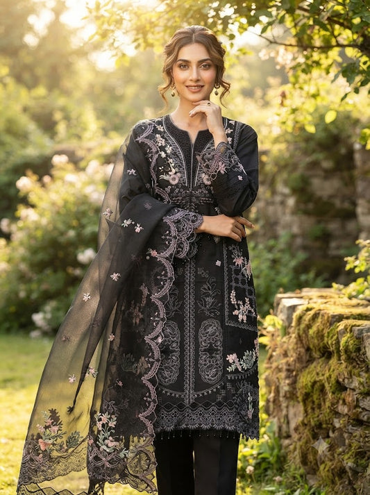 HT 98 - Latest Cotton Lawn 3 Piece Suit for Women | Summer Lawn Collection | Andaaz Boutique