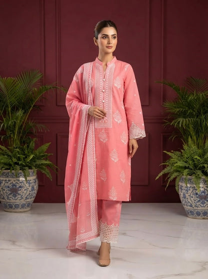 HT 314 -  Cotton Lawn 3 Piece Dress | Elegant Summer Collection | Andaaz Boutique