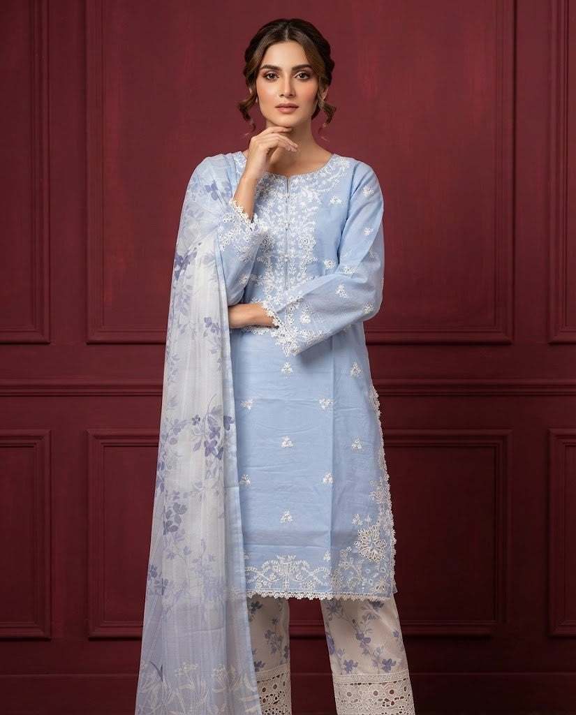 HT 308 -  Cotton Lawn 3 Piece Suit for Women | Summer Collection | Andaaz Boutique