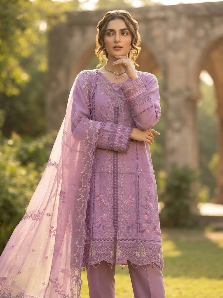 HT 99 - Designer Cotton Lawn Dress | Pakistani Women's 3 Piece Suit | Andaaz Boutique