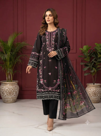 HT 313 - Women's Cotton Lawn  Suit | Premium Summer Wear | Andaaz Boutique