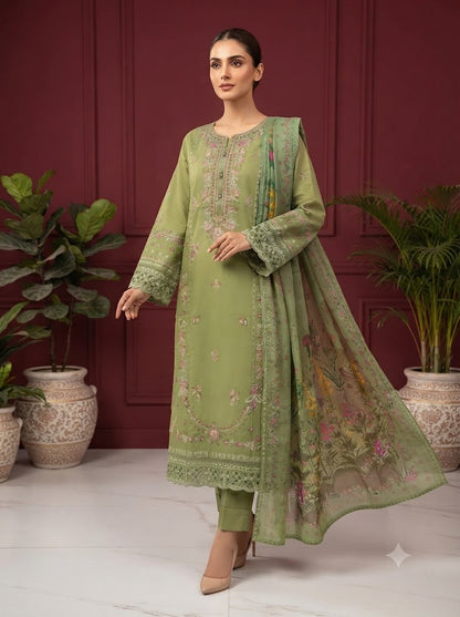 HT 313 - Women's Cotton Lawn  Suit | Premium Summer Wear | Andaaz Boutique